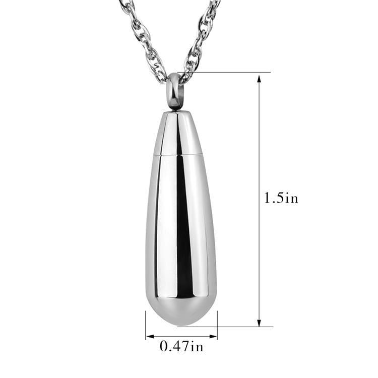 Teardrop And Heart Urn Necklace | Cremation Pendant | Memorial Gallery