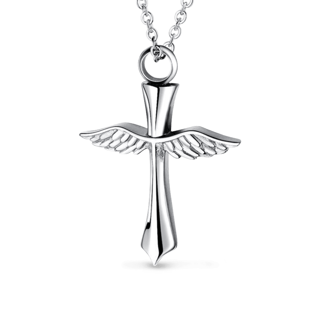 Baseball Urn Cross Necklace for Men Stainless Steel Cremation Urn Pendant  For Ashes – tauezhon